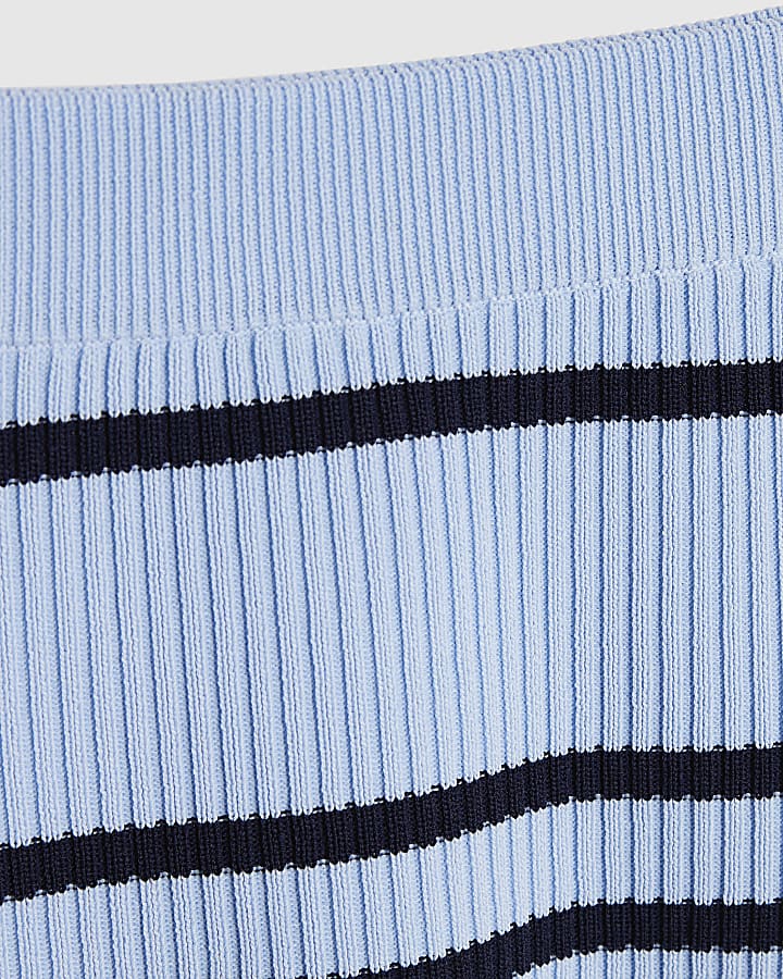 ragazze navy stripe cardigan e gonna set