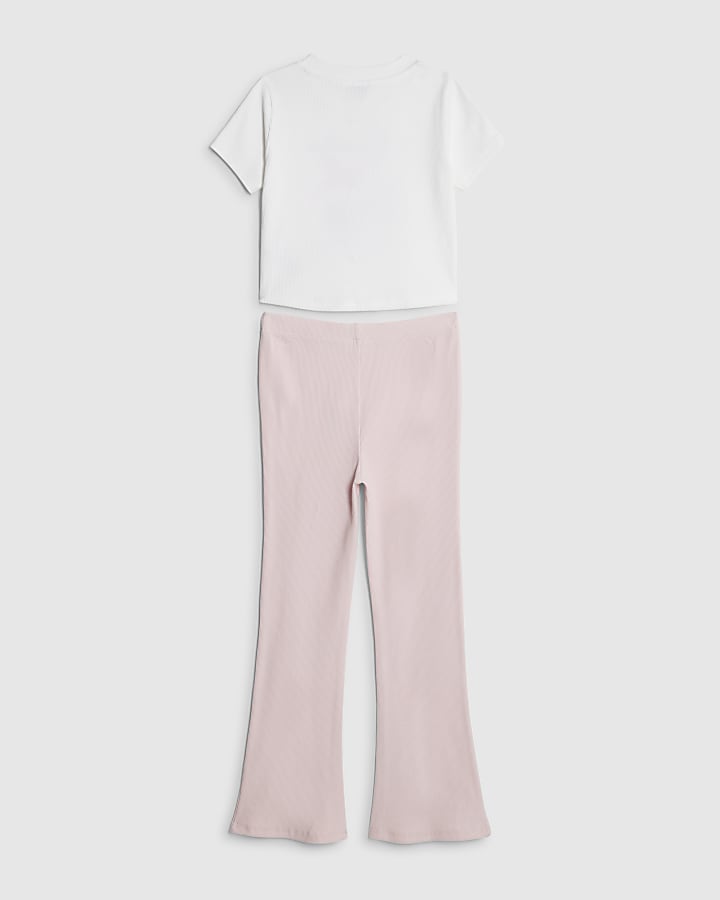 le ragazze bianco manhattan ciliegio t-shirt set