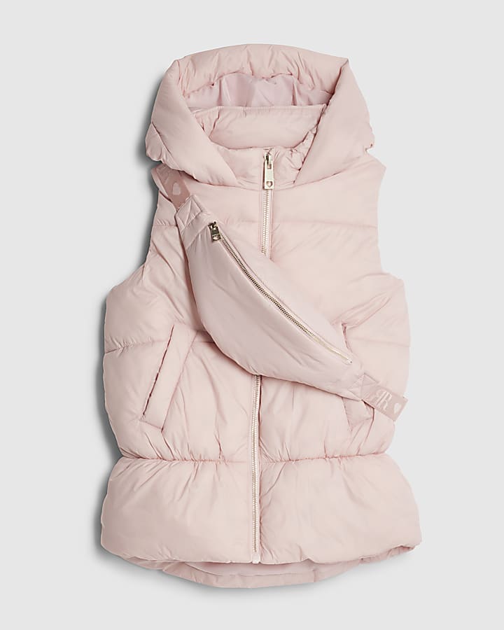 ragazze rosa gilet con borsa set