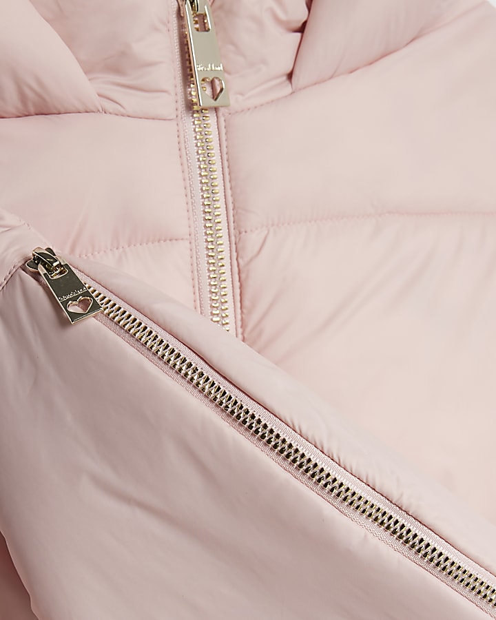 ragazze rosa gilet con borsa set