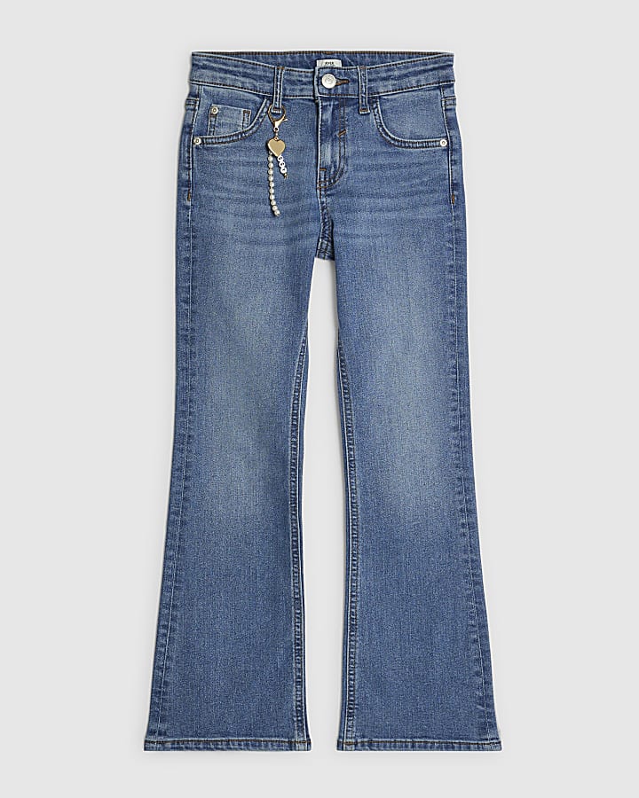ragazze svasata blu portachiavi jeans