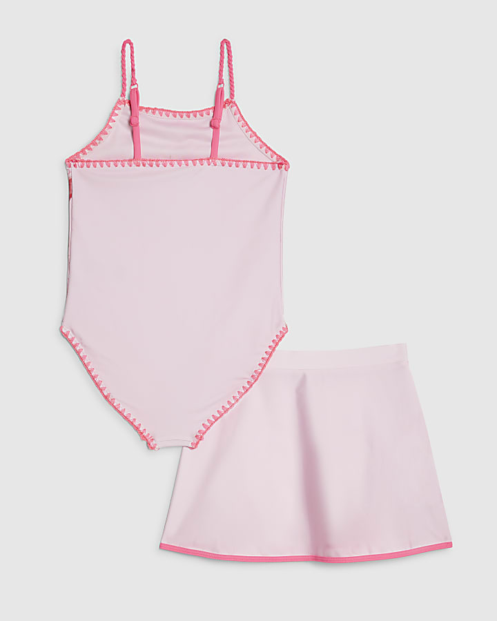 ragazze rosa starfish set costume da bagno