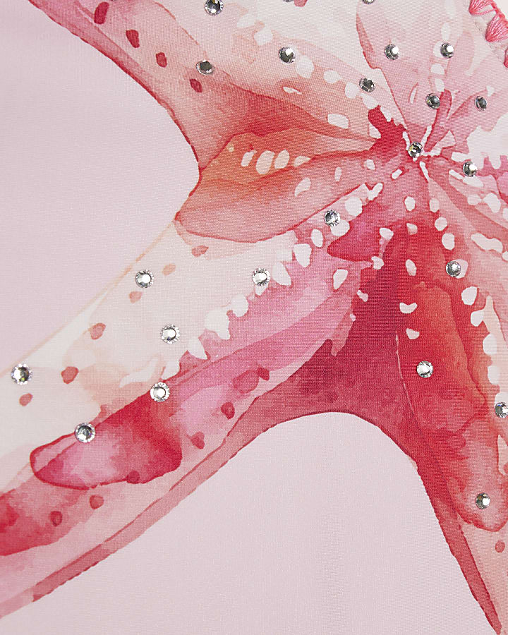 ragazze rosa starfish set costume da bagno