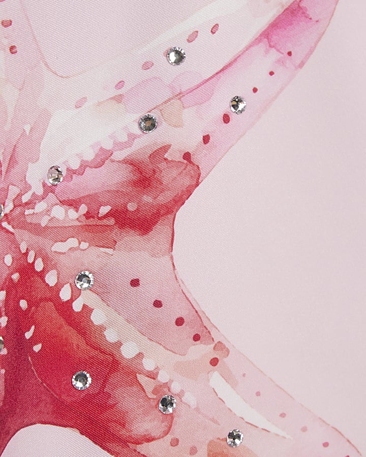 ragazze rosa starfish set costume da bagno