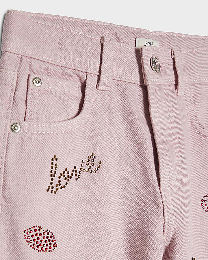 ragazze labbra rosa straight jeans