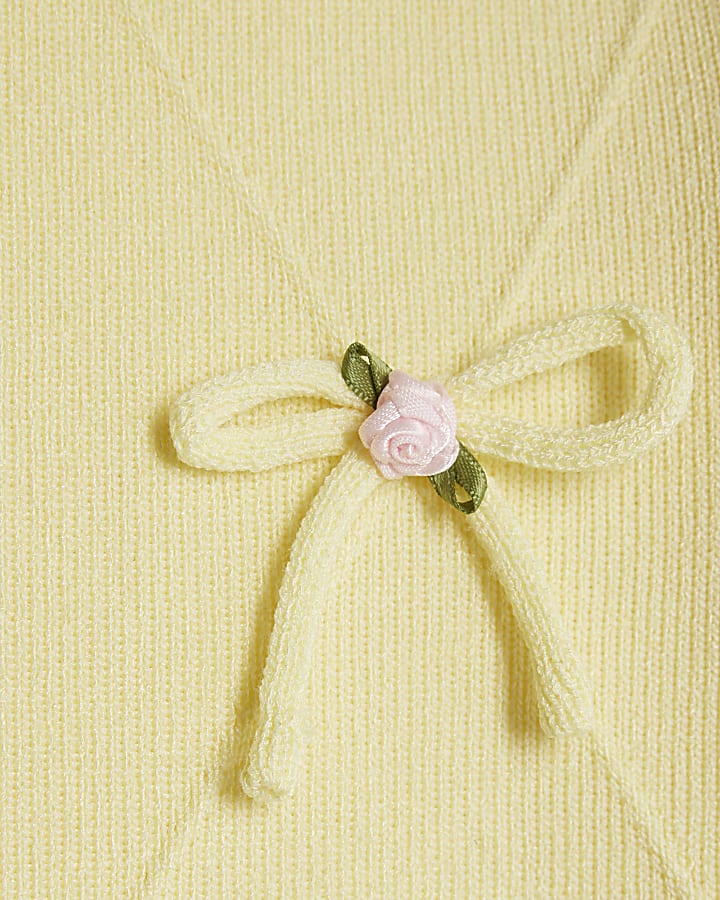 ragazze rosa gialla arco diamante maglia top