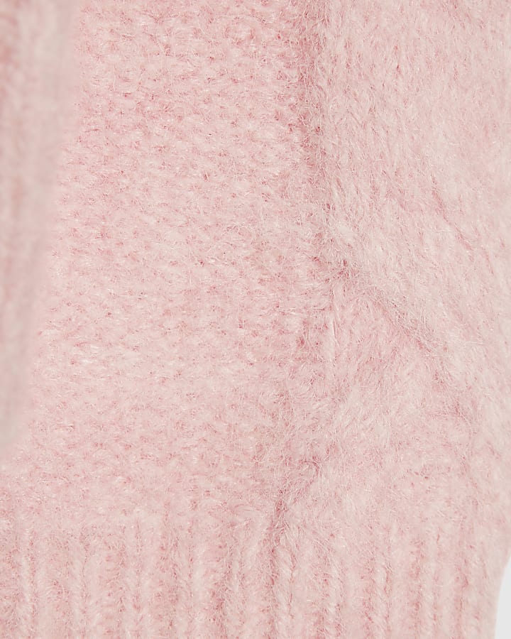 ragazze fiocco rosa fiore cardigan