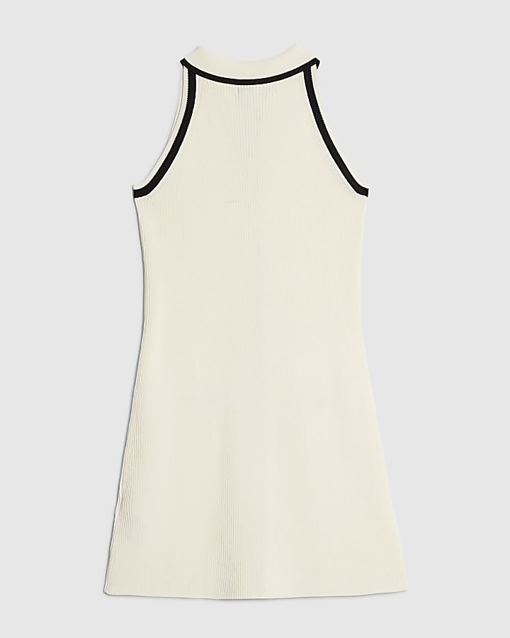ragazze crema halter abito polo
