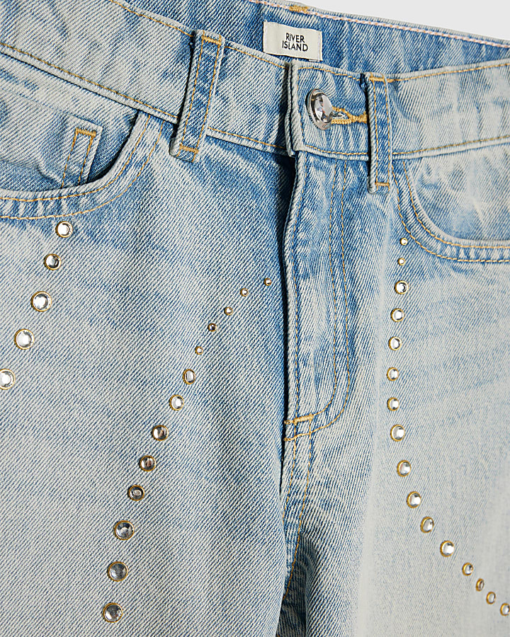 ragazze blu diamante jeans a gamba larga