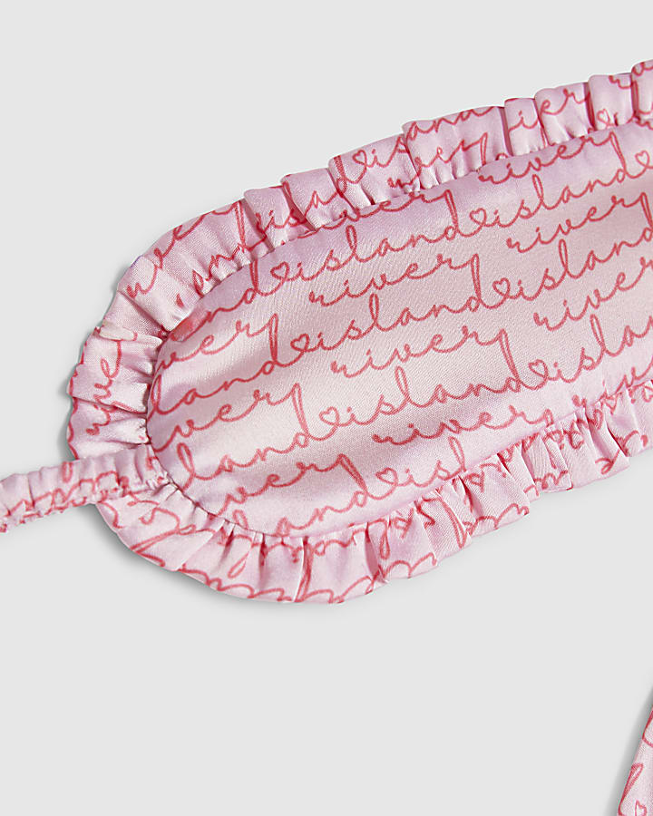 ragazze rosa ri script monogram set pigiama