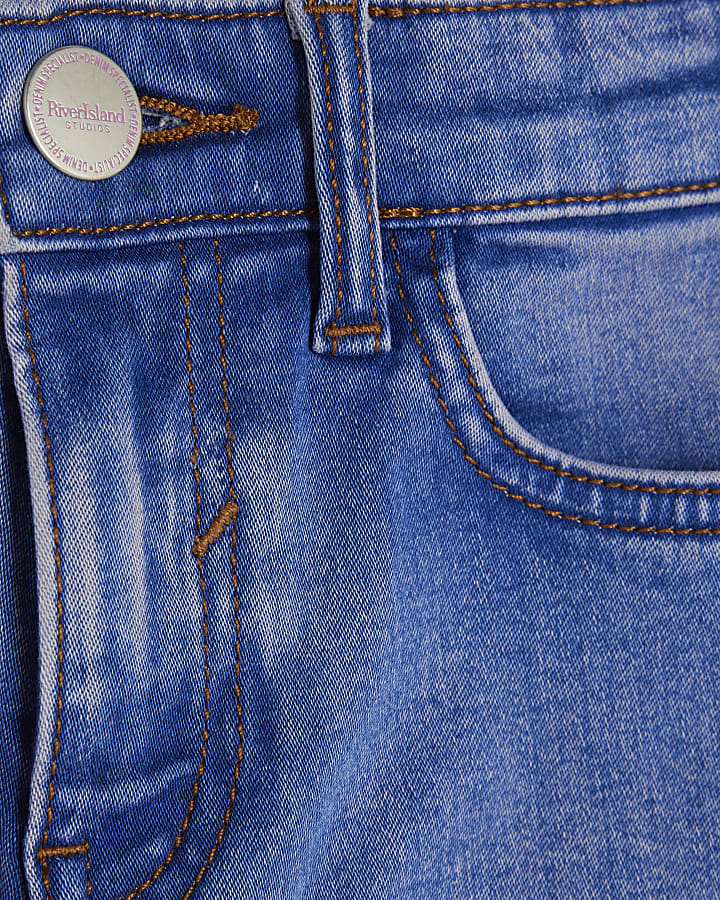 ragazze blu svasata con pom jeans
