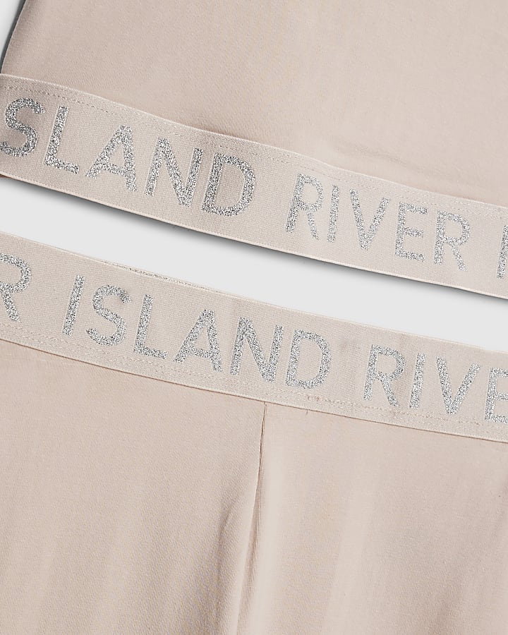 ragazze t-shirt rosa e svasato leggings set