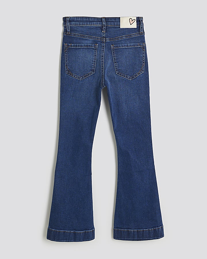 ragazze fiocco blu portachiavi jeans svasati