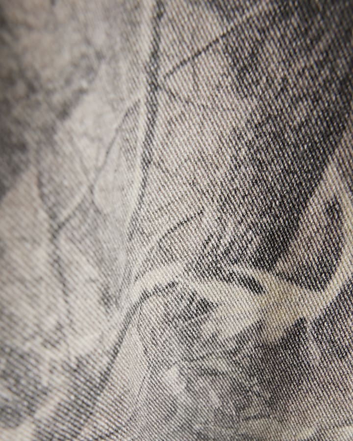 marrone baggy fit jeans camouflage