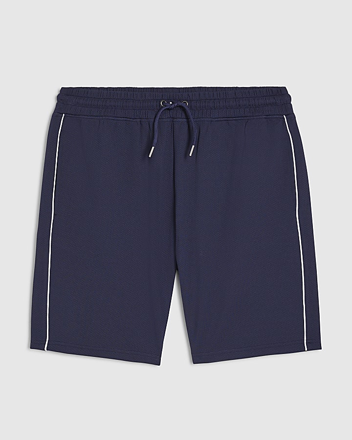 navy slim fit martellata punta pantaloncini