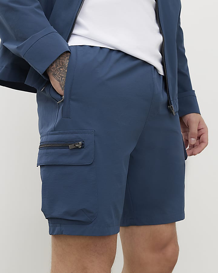 blu skinny fit pantaloncini cargo