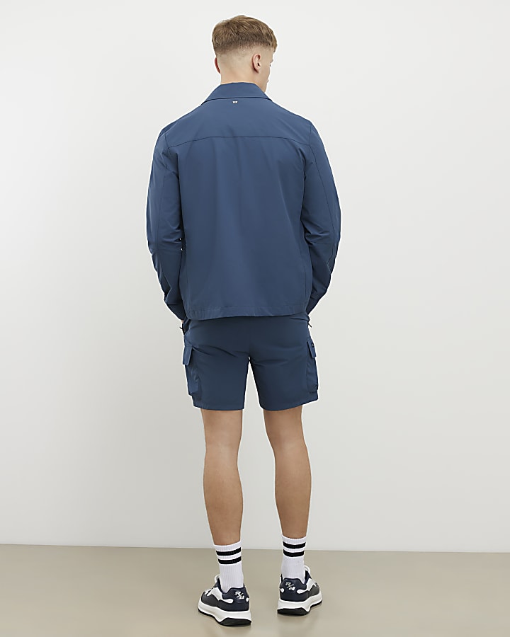 blu skinny fit pantaloncini cargo