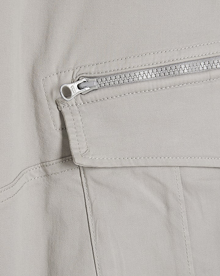 grigio skinny fit pantaloni cargo