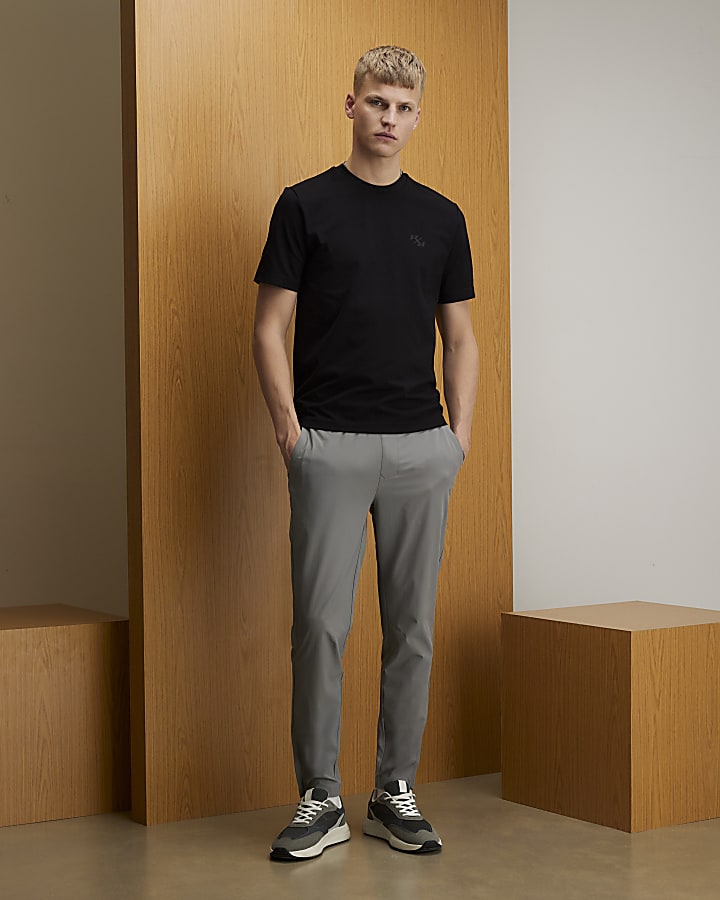 grigio skinny fit active pantaloni