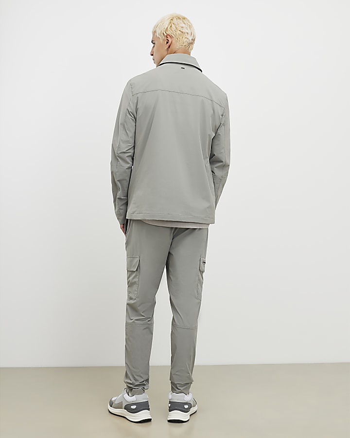 grigio skinny fit pantaloni cargo