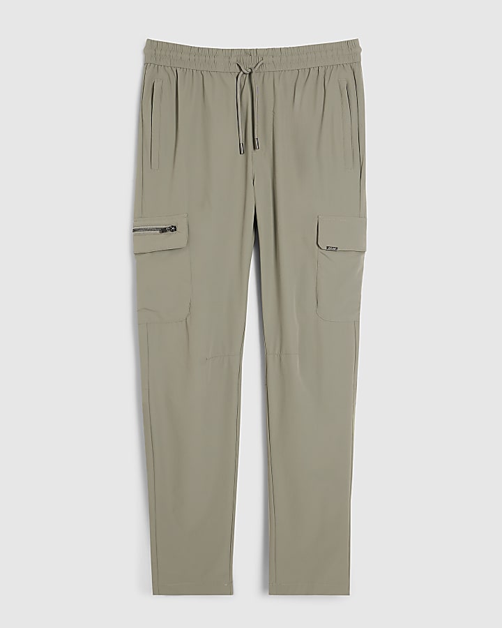 grigio skinny fit pantaloni cargo