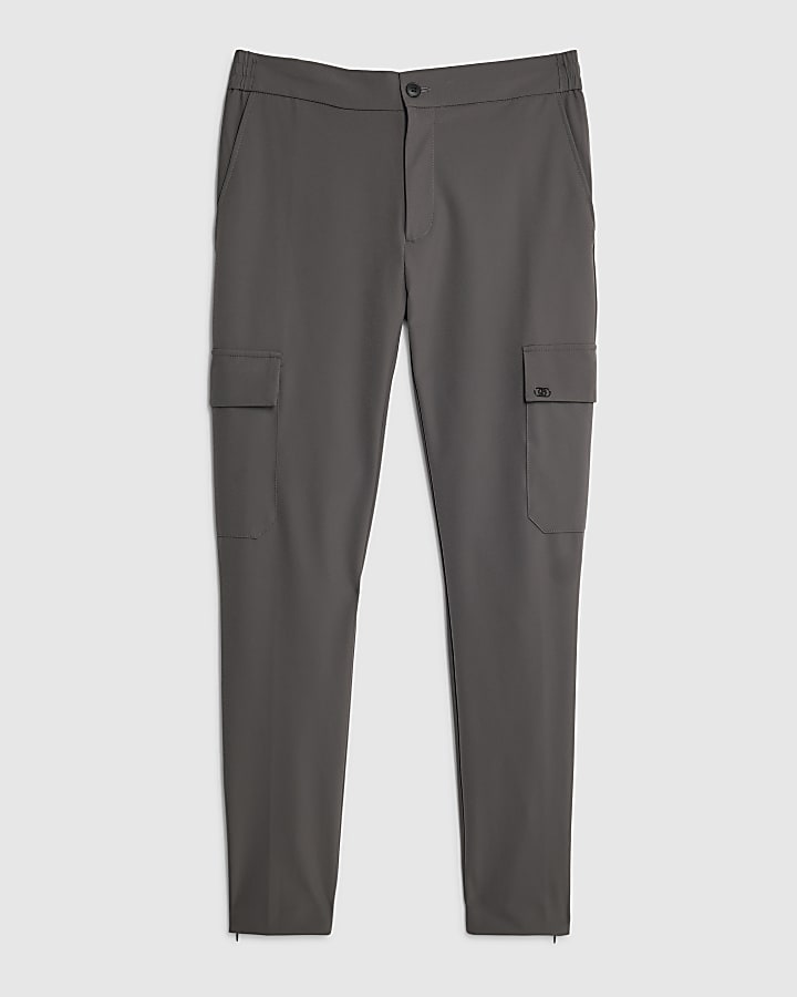 grigio skinny fit pantaloni cargo