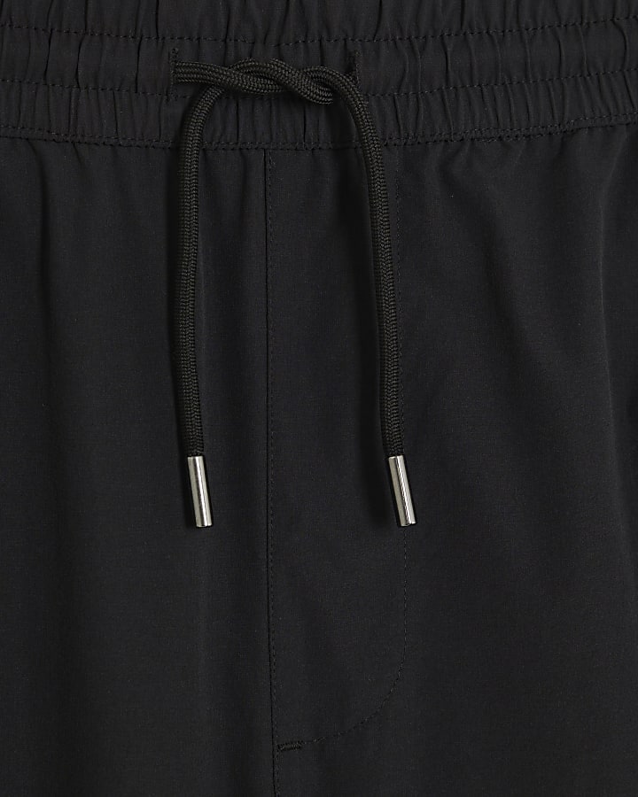 in nylon nero skinny fit pantaloni cargo