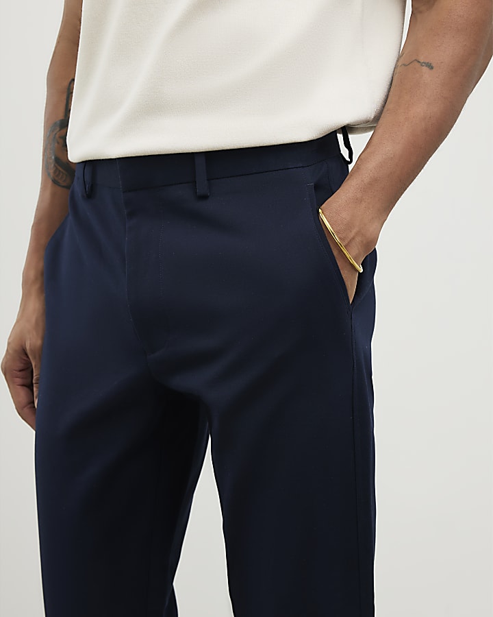 navy slim fit chinos