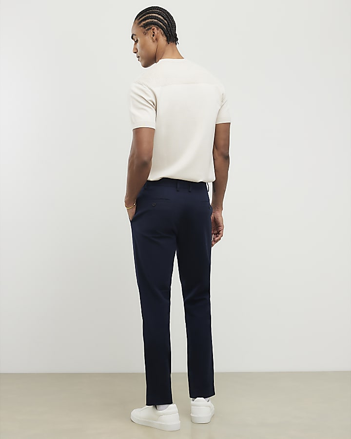 navy slim fit chinos