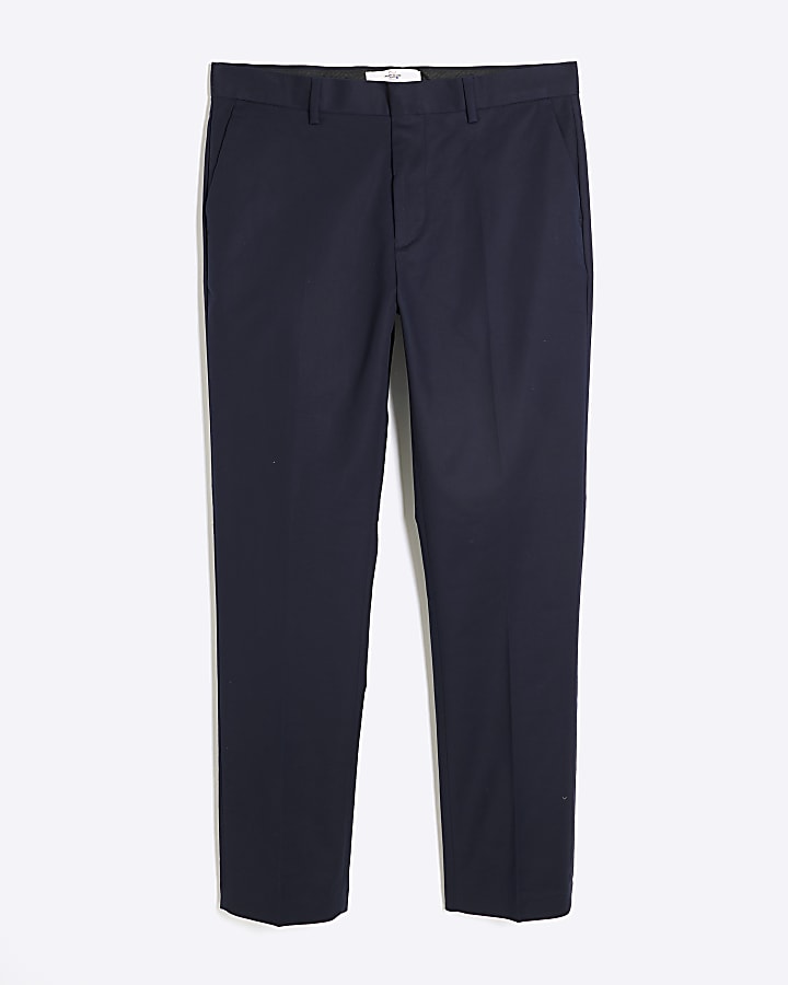 navy slim fit pantaloni chino