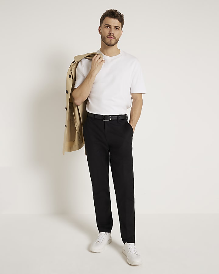 nero slim fit pantaloni chino