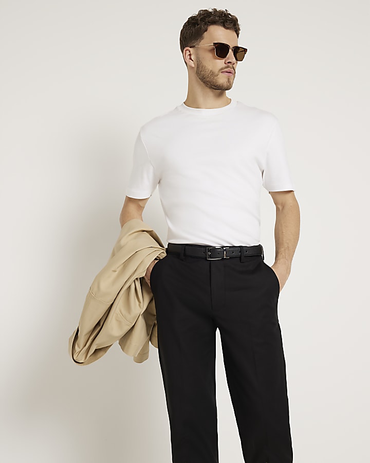 nero slim fit pantaloni chino