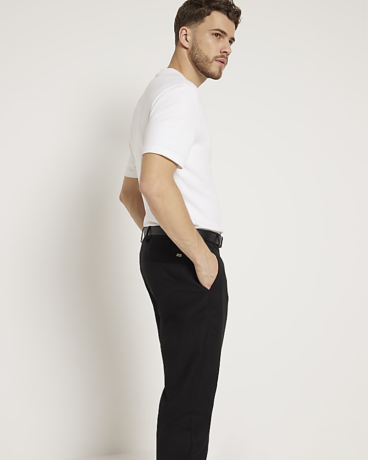 nero slim fit pantaloni chino