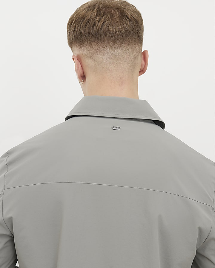 grigio muscle fit shacket