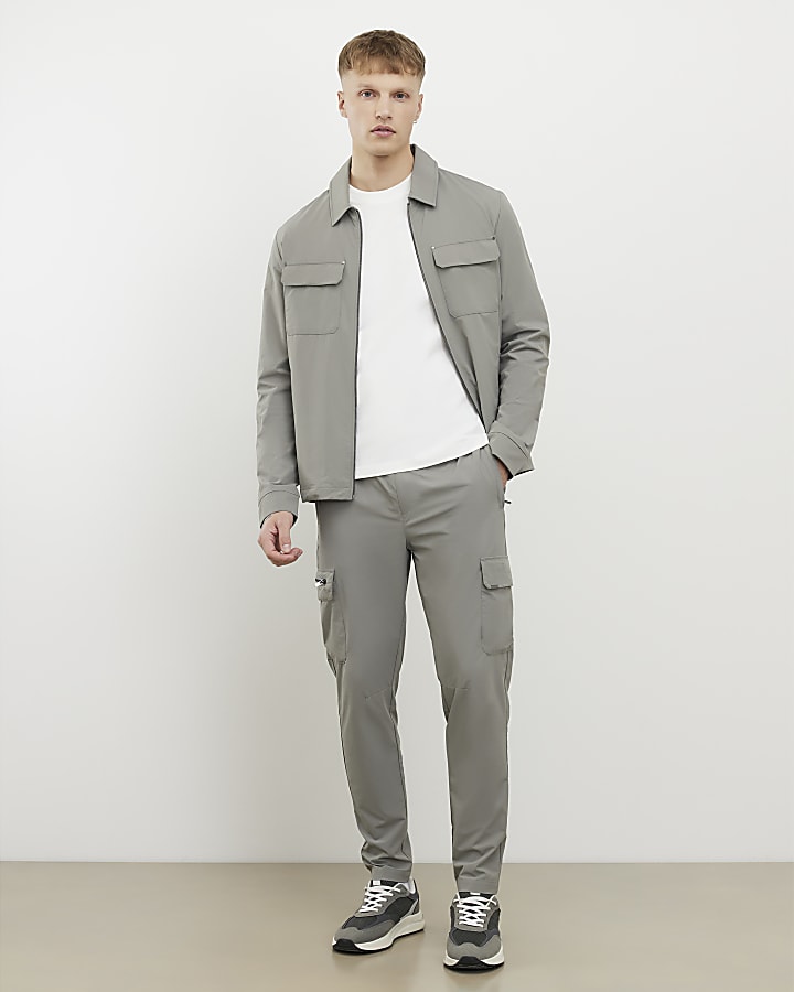 grigio muscle fit shacket