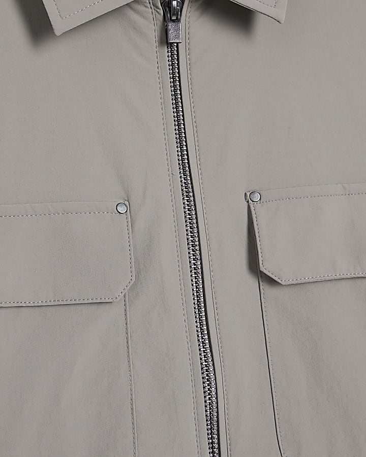 grigio muscle fit shacket