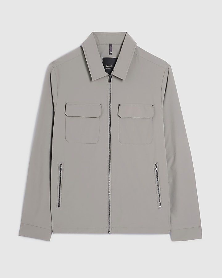 grigio muscle fit shacket