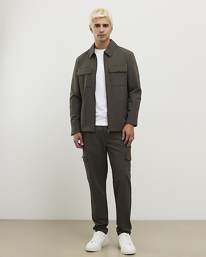 green muscle fit shacket