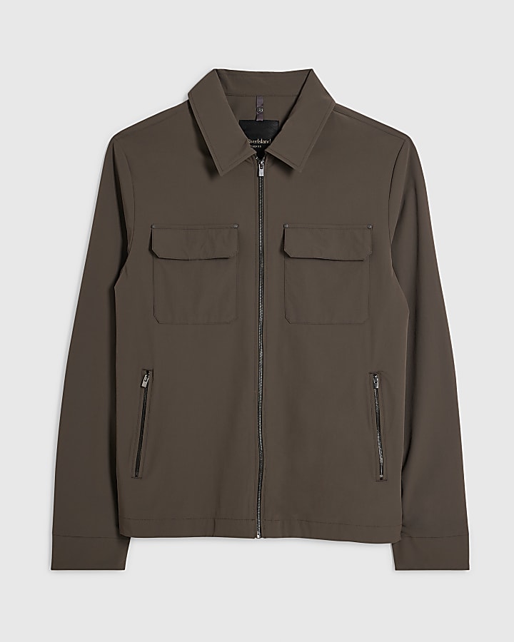 green muscle fit shacket
