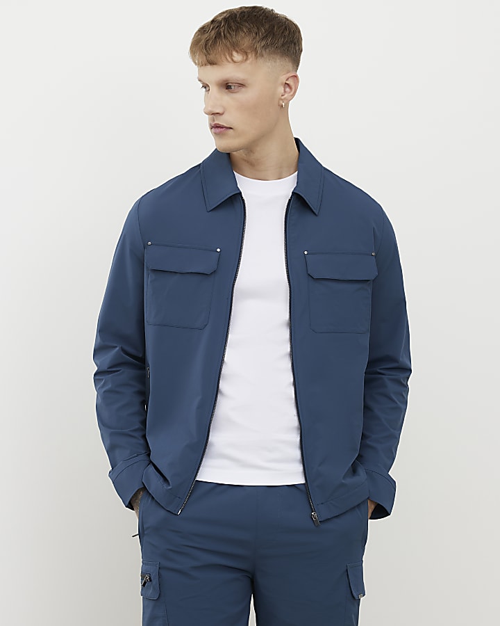 blu muscle fit shacket