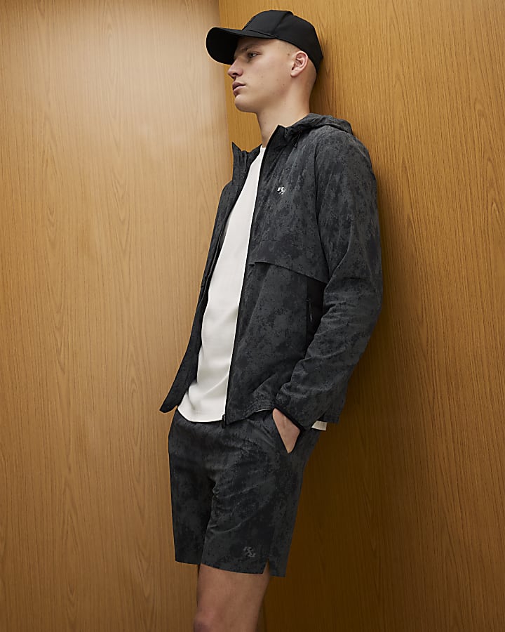 verde camouflage athleisure rxr giacca con cappuccio