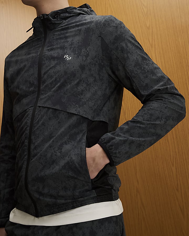 verde camouflage athleisure rxr giacca con cappuccio