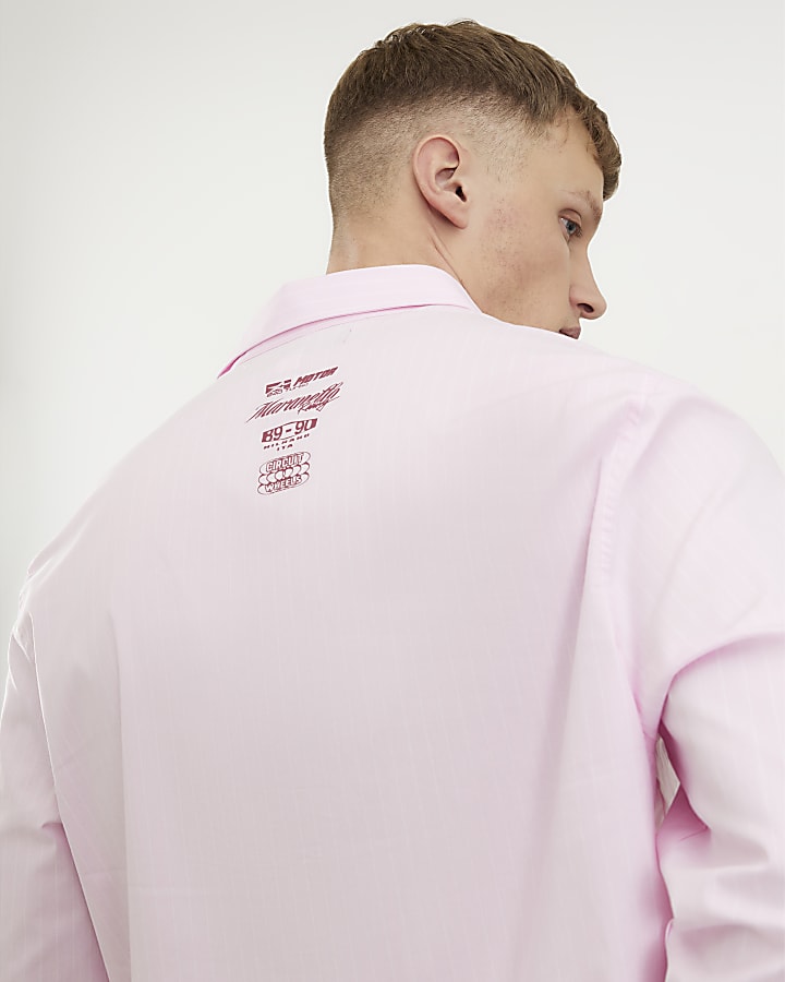 rosa regular fit graphic maglietta a righe