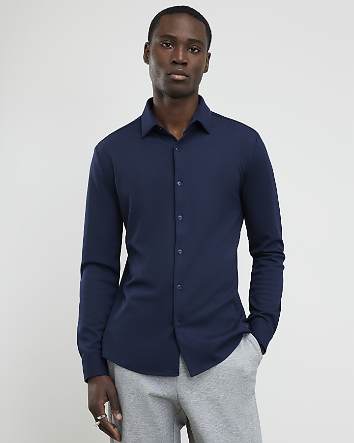 marina muscle fit camicia in piquet
