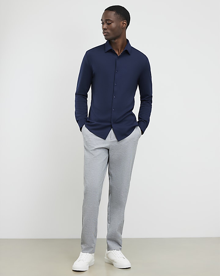 marina muscle fit camicia in piquet