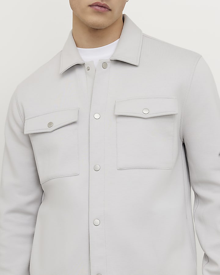 grigio slim fit overshirt