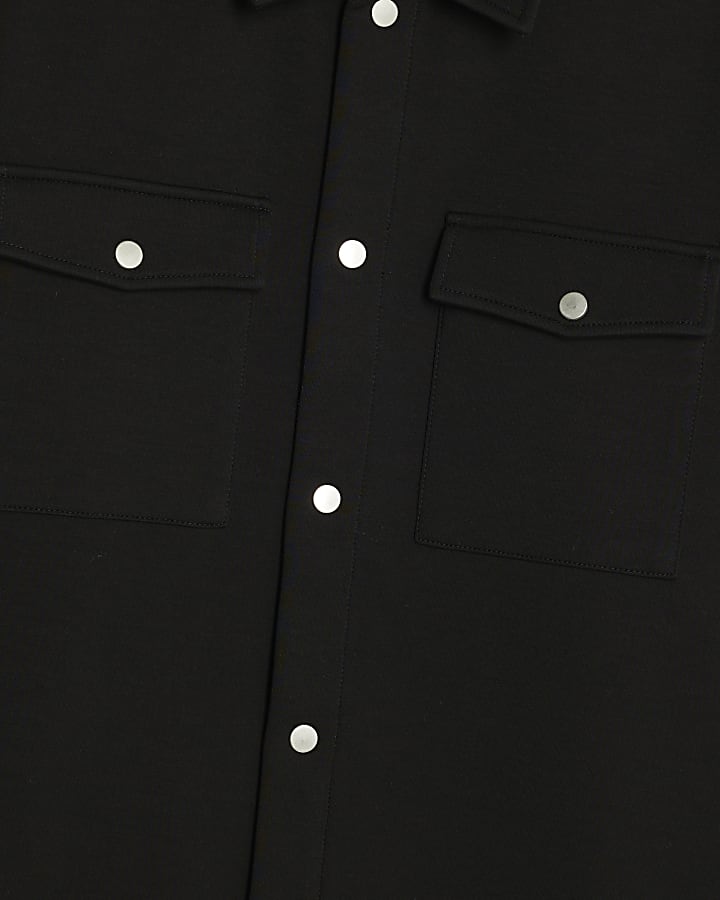 nero slim fit con colletto overshirt