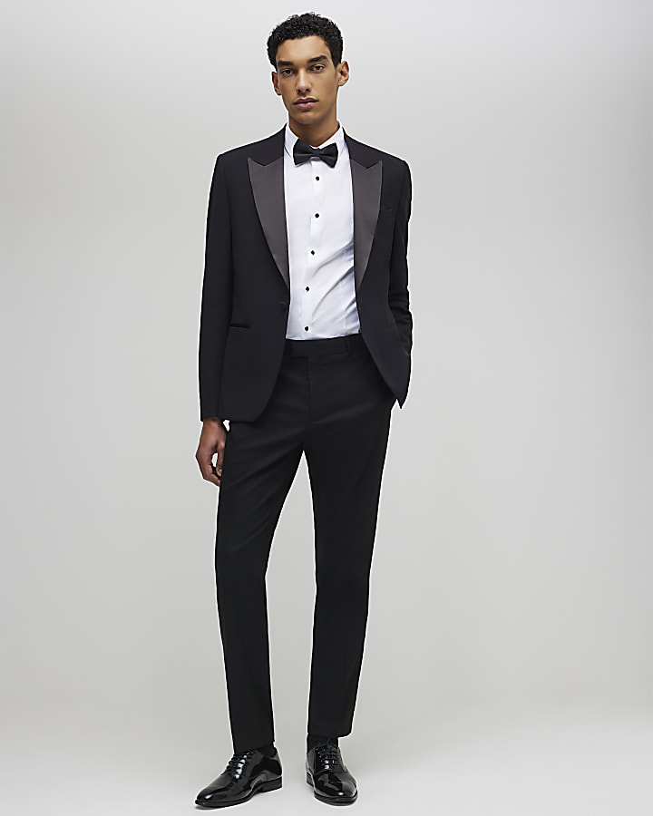 bianco pique slim fit camicia formale