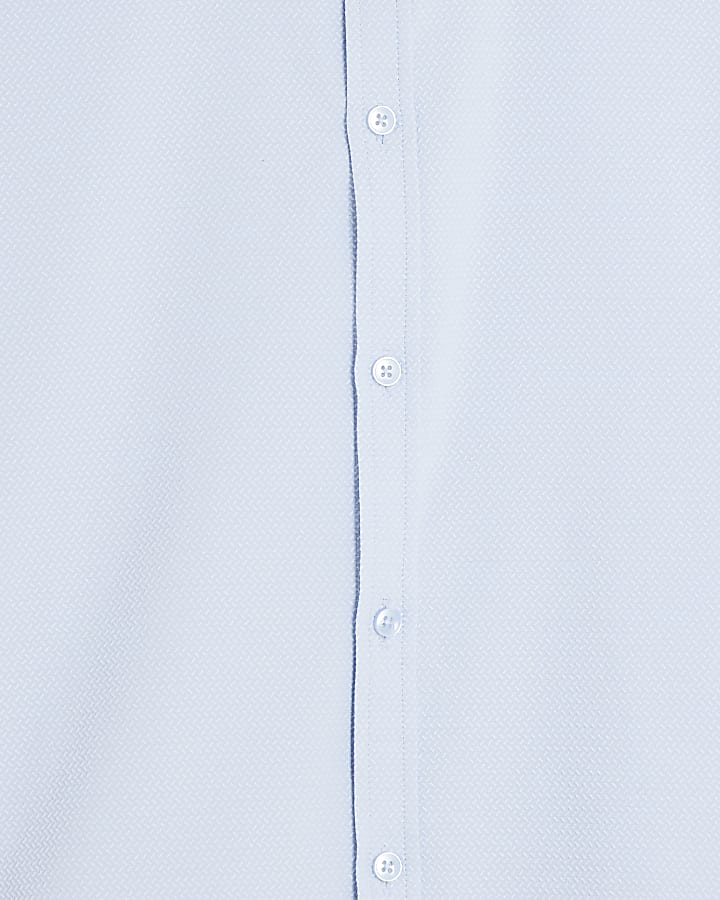 blu manica lunga texture muscle fit shirt