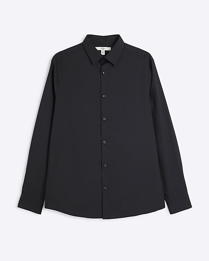 nero slim fit camicia manica lunga